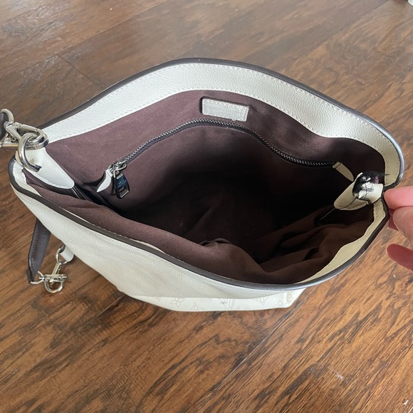 White Monogram Perforated Leather Shoulder Bag - Picture 5 of 14